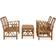 vidaXL 3057983 Lounge-Set, 1 Tisch einschl. 2 Stühle & 1 Sofas