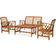 vidaXL 3057983 Lounge-Set, 1 Tisch einschl. 2 Stühle & 1 Sofas