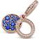 Pandora Sparkling Blue Disc Double Dangle Charm - Rose Gold/Blue/Transparent