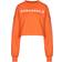 Converse Wordmark Embroidered Logo Crop Sweatshirt - Orange