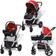 vidaXL 3-in-1 Pushchair (Duo) (Sistema di Viaggio)