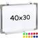 tectake Whiteboard Magnetic Board + 12 Colored Magnets 30x40cm