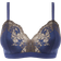 Wacoal Lace Affair Bralette - Blue/Chocolate Brown