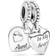 Pandora Aunt & Niece Split Heart Dangle Charm - Silver