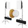 vidaXL Kit per Studio Fotografico con Softbox, Fondale e Riflettore