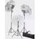 vidaXL Kit de Studio Photo avec Lampes Toile de Fond et Réflecteur Kit d'Eclairage Photographie Lumière de Studio Système de Toile de Fond Intérieur