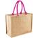 Westford Mill Classic Jute Shopper - Natural/Fuchsia