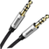 Baseus M30 Aux kabel 100cm Silver/Svart 1m