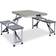 vidaXL Folding Camping Table with 4 Seats Steel Aluminum