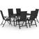 vidaXL 3070638 Juego de comedor de patio, 1 Mesa incl. 6 Sillas