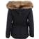 Hollies Livigno Long Jacket - Black/Nature (Real Fur)