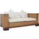 vidaXL 2-personers med hynder naturlig Sofa 155cm 2 personers