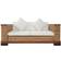 vidaXL 2-personers med hynder naturlig Sofa 155cm 2 personers