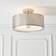 Endon Lighting Cordero White/Satin Nickel Ceiling Flush Light 43cm