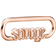 Pandora Me Styling Savage Word Link Charm - Rose Gold