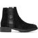 Tommy Hilfiger Suede Monogram Ankle Boots - Black