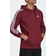 Adidas Essentials Fleece 3-Stripes Hoodie - Victory Crimson/White