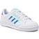 Adidas Junior Continential 80 Stripes - Cloud White/Cloud White/Pulse Aqua