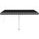 vidaXL Tenda Da Sole Retrattile Manuale Con LED 450x300 Cm Antracite 450x300cm