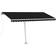 vidaXL Tenda Da Sole Retrattile Manuale Con LED 450x300 Cm Antracite 450x300cm