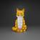 Konstsmide Acrylic Sitting Fox Christmas Lamp 40cm