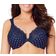 Glamorise Wonderwire Front Close Bra - Navy Print