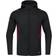 JAKO Challenge Hooded Leisure Jacket Unisex - Black Melange/Red