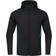 JAKO Kid's Challenge Hooded Leisure Jacket - Black Melange/Sport Green (9821-503)
