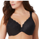 Glamorise Low Cut WonderWire Lace Bra - Black