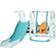 Homcom 3 in 1 Kids Slide & Swing Playset with Basketball Hoop