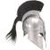 vidaXL Greek Warrior Helmet Antique Replica Larp Silver Steel