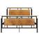 vidaXL Bed Frame Metal Mdf 90cm 140X200cm