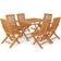 vidaXL 3059604 Essgruppe, 1 Tisch einschl. 6 Stühle
