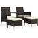 vidaXL 313593 Lounge-Set, Tisch einschl. 1 Sofas