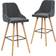 vidaXL Velvet 2-pack Barstol 106cm 2st