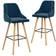 vidaXL Velvet 2-pack Barstol 106cm 2st