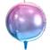 PartyDeco Folieballon schaduw violet/blauw 35cm