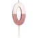Talking Tables Rose Gold Glitter Number 0 Birthday Candle Kagedekoration