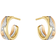 Georg Jensen Fusion Small Earrings - Rose Gold/White Gold/Gold/Diamonds