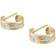 Georg Jensen 18K Tricolor Gold Fusion Diamond Hoop Earrings