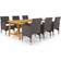 vidaXL 3068796 Juego de comedor de patio, 1 Mesa incl. 6 Sillas