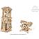 Ugears Archballista-Tower Mechanical Model Kit 292 Pieces