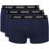 HUGO BOSS Stretch Jersey Trunks with Logo Waistbands 3-pack - Dark Blue