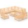 vidaXL 3075809 Loungesæt, 1 borde inkl. 9 sofaer