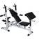 vidaXL Weight Bench With Weight Rack Barbell And Dumbbell Set 90 kg