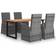 vidaXL 3070697 Matgrupp, 1 Bord inkl. 4 Stolar