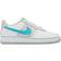 Nike Air Force 1 EMB GS - White/Grey Fog/Sundial/Turquoise Blue