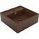 vidaXL Lavabo Carré À Trop-plein Marron Foncé Mat 41x41 cm Céramique