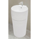 vidaXL Lavabo De Pie Redondo De Cerámica Hueco De Grifo/Desagüe Blanco