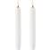 Uyuni Taper Candle 2.3 x 15 cm - Nordic White Bougie LED 13cm 2pcs